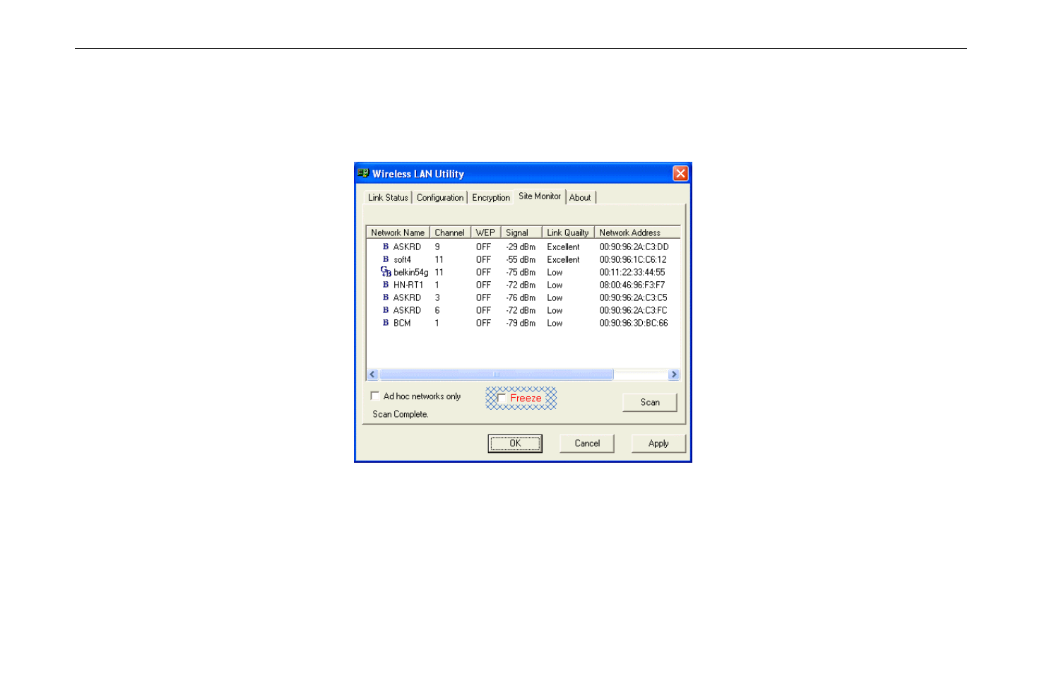 Figure 3-5 site monitor tab | Airlink WLC3010 User Manual | Page 36 / 79