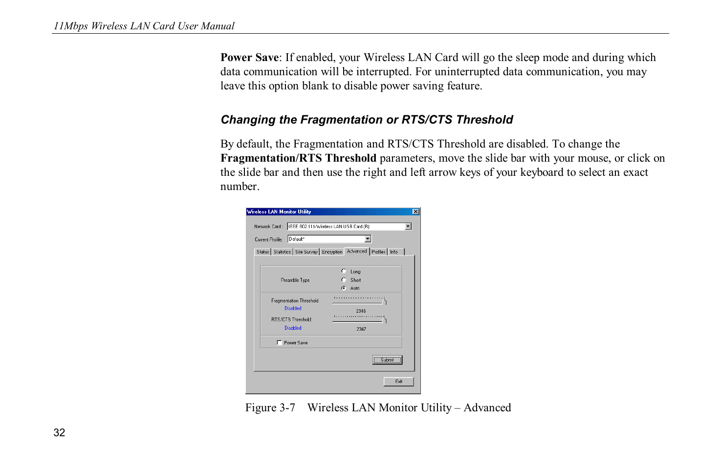 Figure 3-7 wireless lan monitor utility – advanced | Airlink WLL013 User Manual | Page 38 / 84
