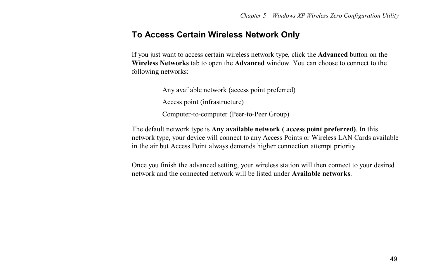 To access certain wireless network only | Airlink WLL013 User Manual | Page 54 / 84