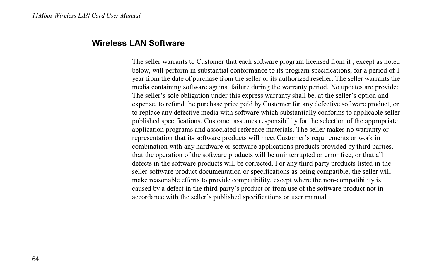 Wireless lan software | Airlink WLL013 User Manual | Page 66 / 84