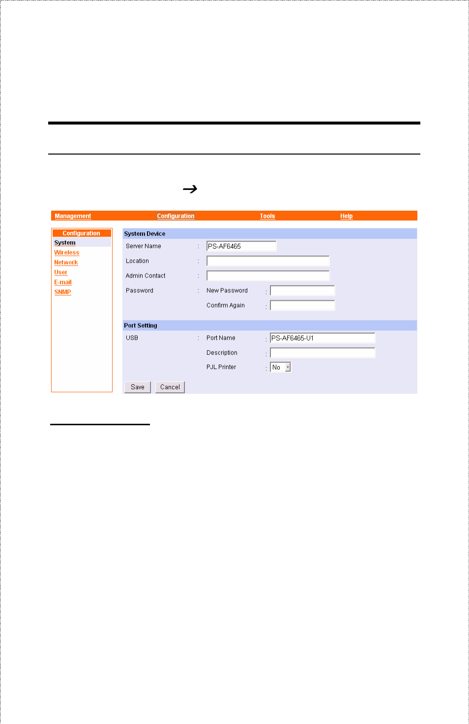 Configuration, Onfiguration, System | Airlink APSUSB201W User Manual | Page 37 / 57