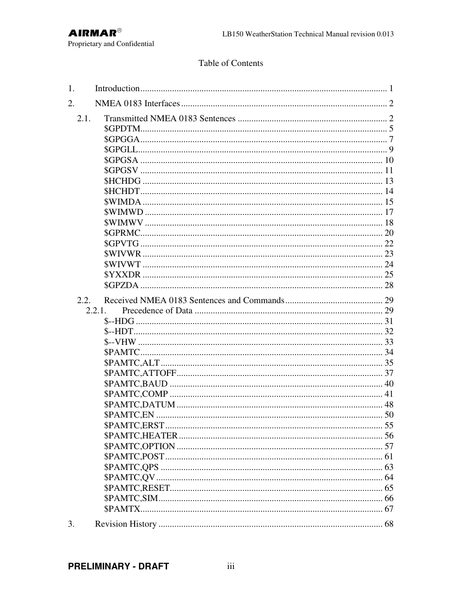 Airmar LB150 User Manual | Page 3 / 72