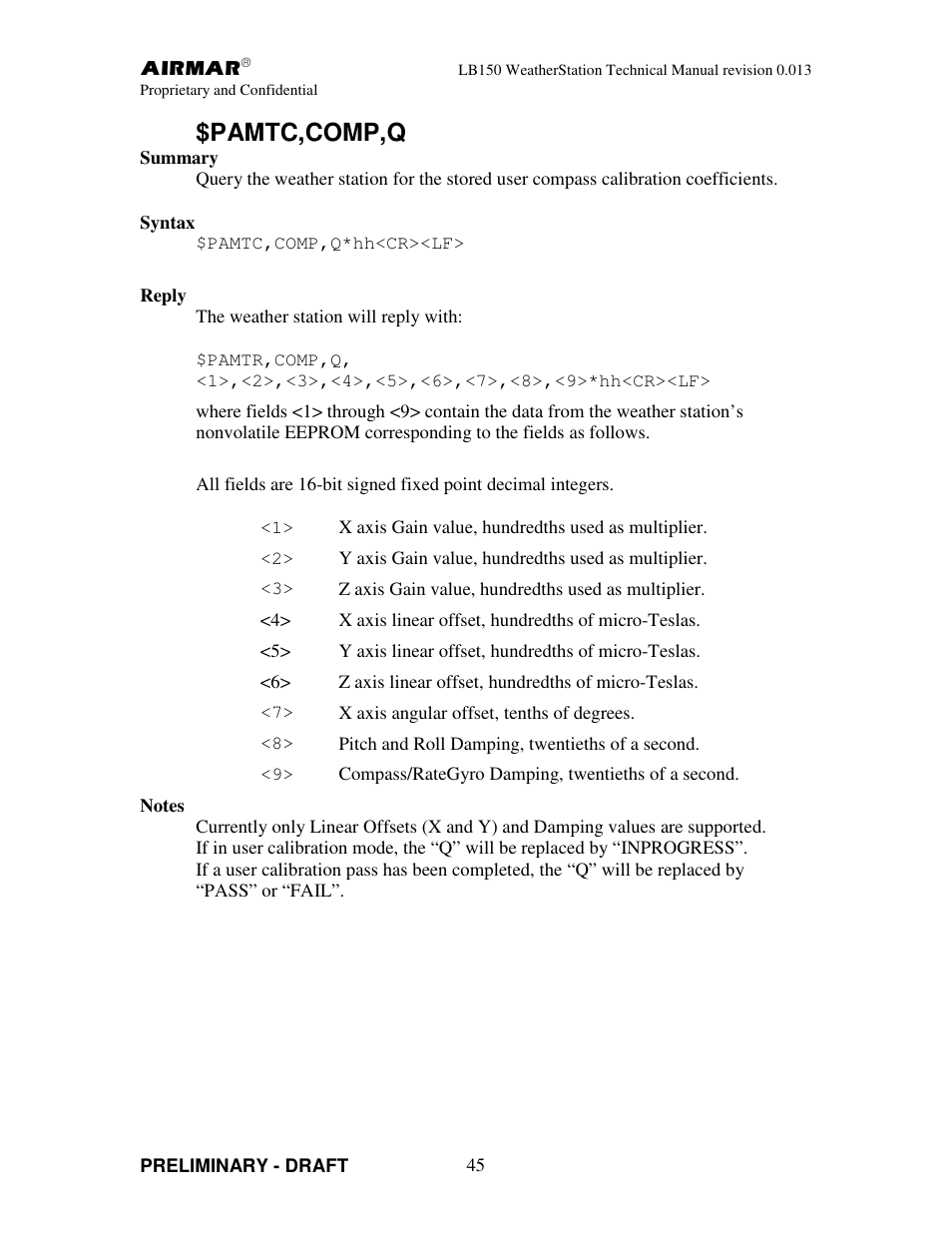 Pamtc,comp,q | Airmar LB150 User Manual | Page 48 / 72