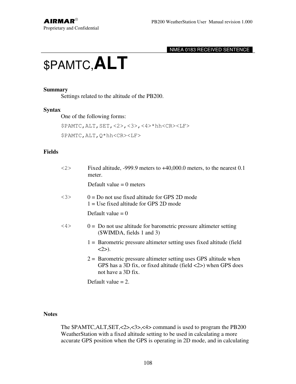 Pamtc | Airmar PB200 User Manual | Page 114 / 151