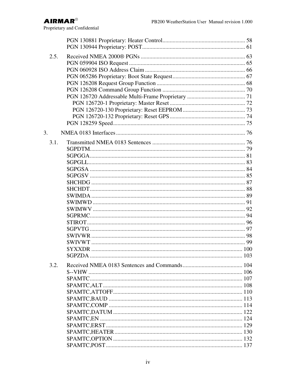 Airmar PB200 User Manual | Page 4 / 151