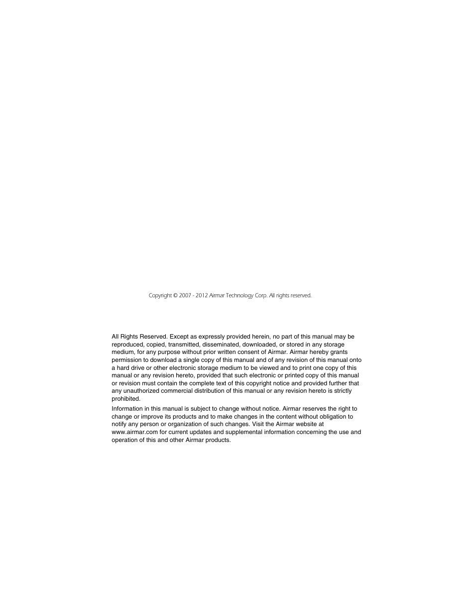 Airmar WeatherCaster™ Software User Manual | Page 2 / 69