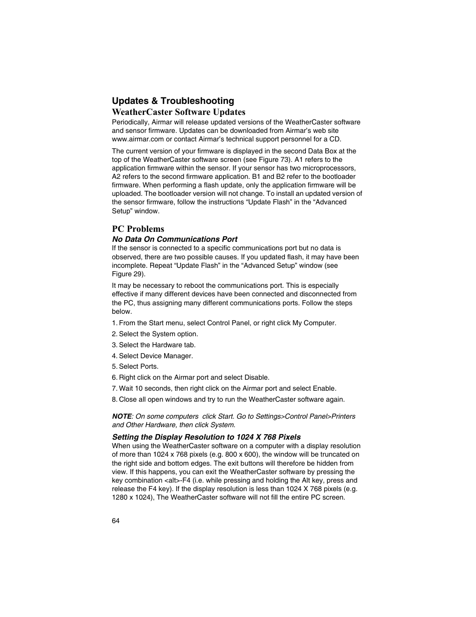 Airmar WeatherCaster™ Software User Manual | Page 64 / 69