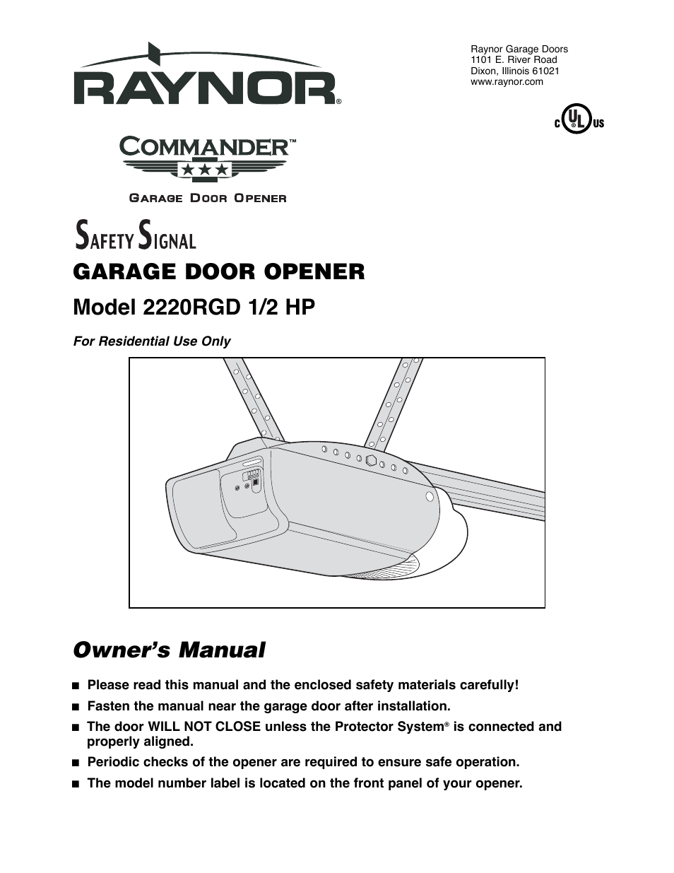 Chamberlain 2220RGD 1/2 HP User Manual | 36 pages