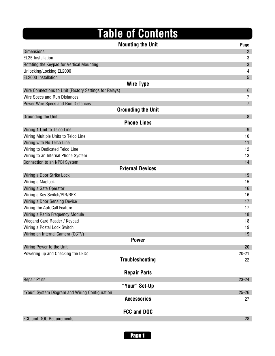 Chamberlain EL2000 User Manual | Page 3 / 32