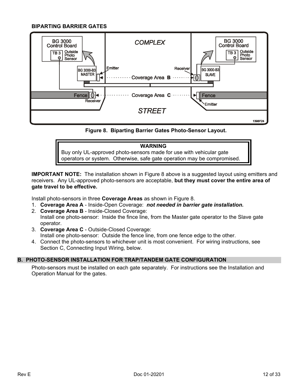 Biparting barrier gates | Chamberlain SL 1000-B3 User Manual | Page 15 / 36