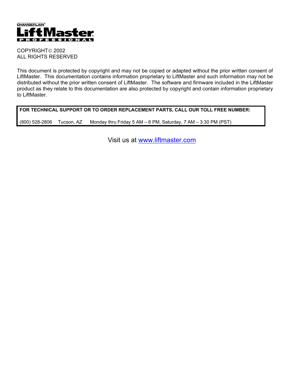 Chamberlain SL 1000-B3 User Manual | Page 36 / 36