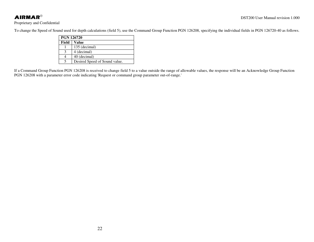 Airmar NMEA 2000® Depth, Датчики User Manual | Page 24 / 62