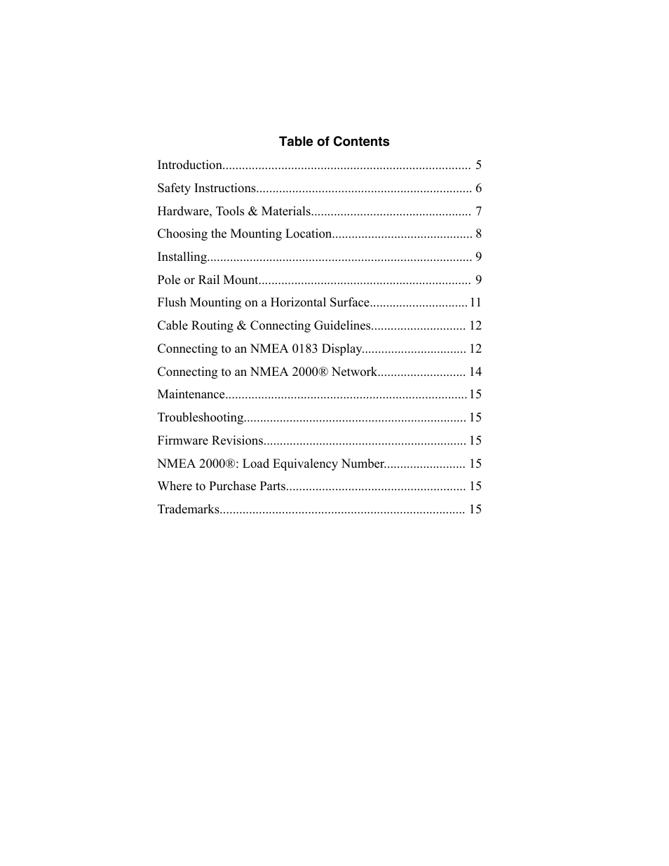 Airmar G2183 GPS User Manual | Page 3 / 16