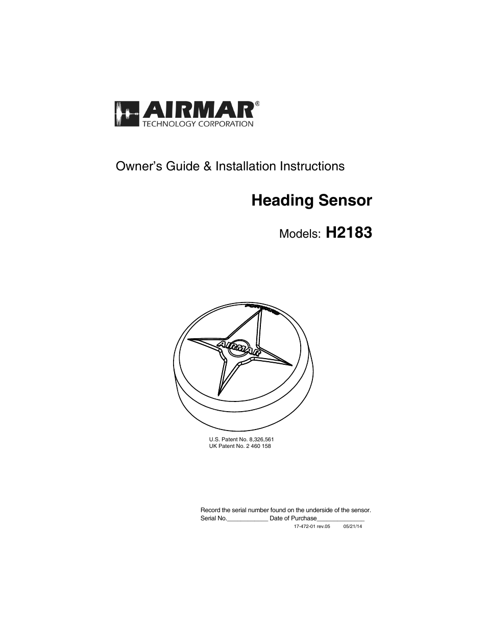 Airmar H2183—Heading Sensor User Manual | 16 pages