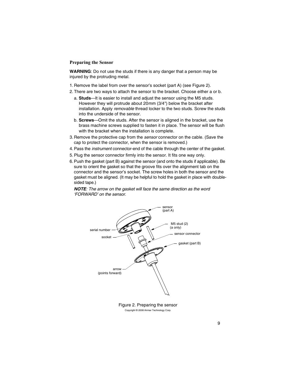 Airmar H2183—Heading Sensor User Manual | Page 9 / 16