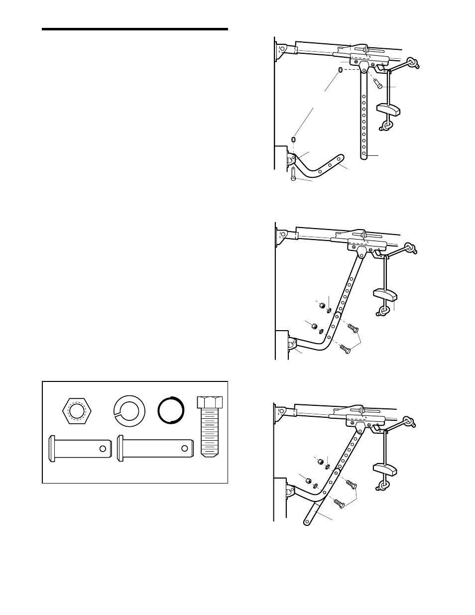 12)connect door arm to trolley, Sectional doors only, Installation step 12 | Connect door arm to trolley | Chamberlain 7220 1/2HP User Manual | Page 26 / 40