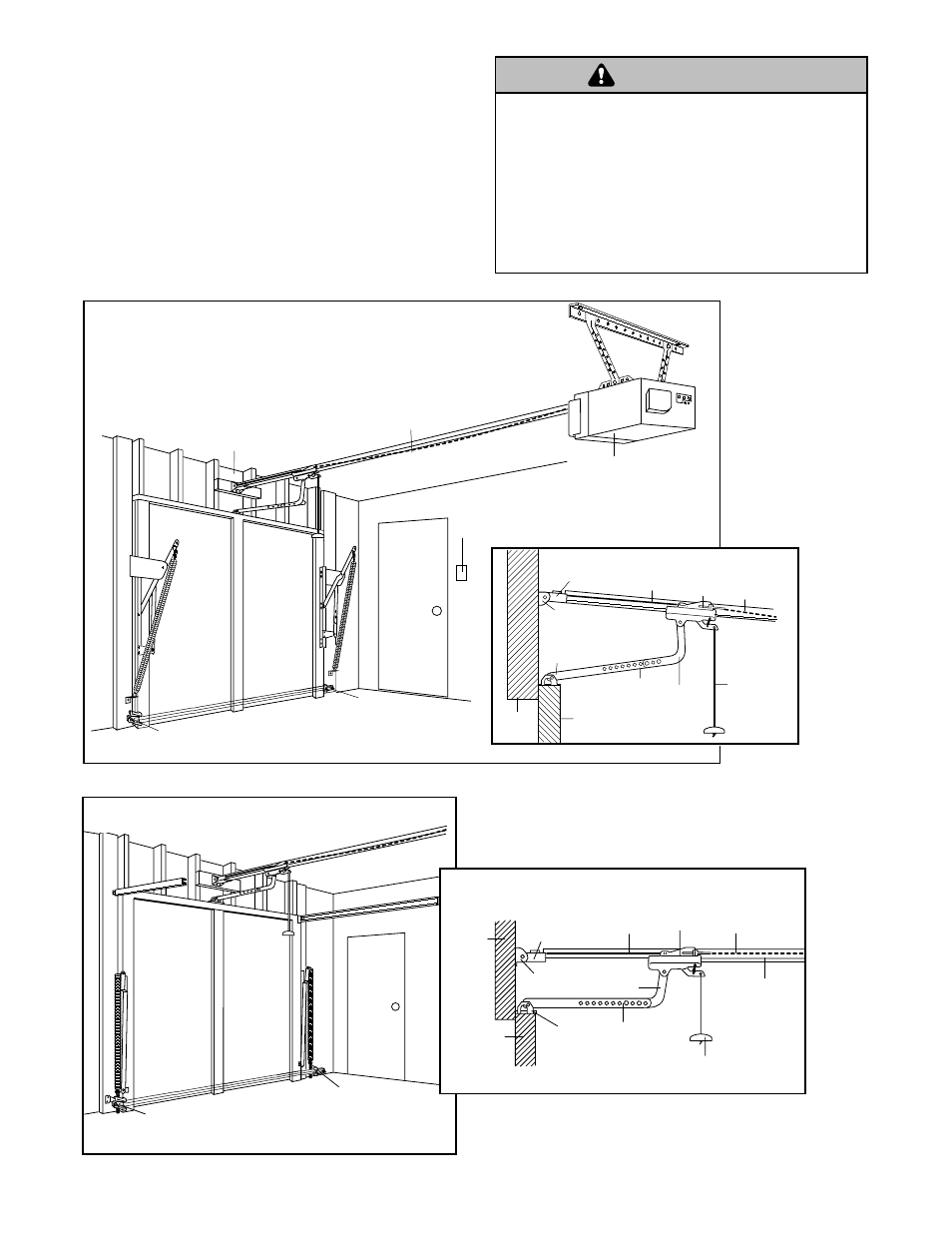 One-piece door installation, Warning, Planning (continued) | Chamberlain 7220 1/2HP User Manual | Page 5 / 40