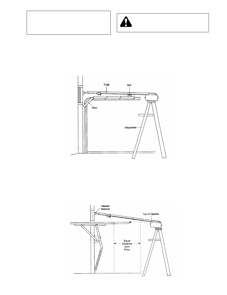 3) position the opener, Installation - 1-piece door without track, Installation step 3 | Chamberlain 1145-1/3HP User Manual | Page 12 / 28
