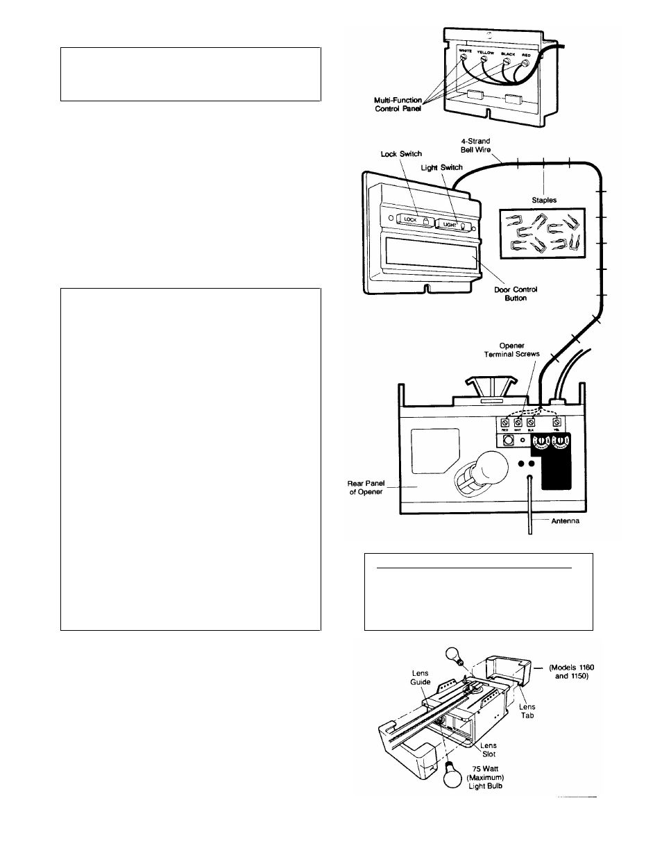Install multi-function door control panel | Chamberlain 1145-1/3HP User Manual | Page 15 / 28