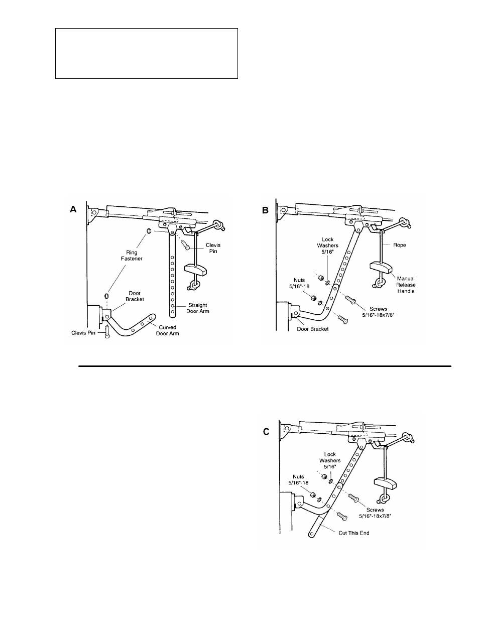 9) connect door arm to trolley, Sectional doors installation, Installation step 9 | Chamberlain 1145-1/3HP User Manual | Page 18 / 28