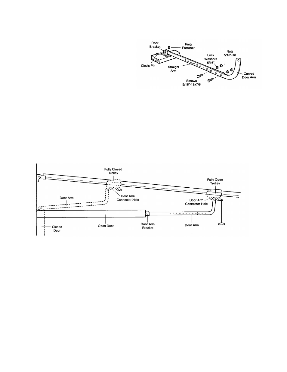 All one-piece doors, Adjustment section | Chamberlain 1145-1/3HP User Manual | Page 19 / 28