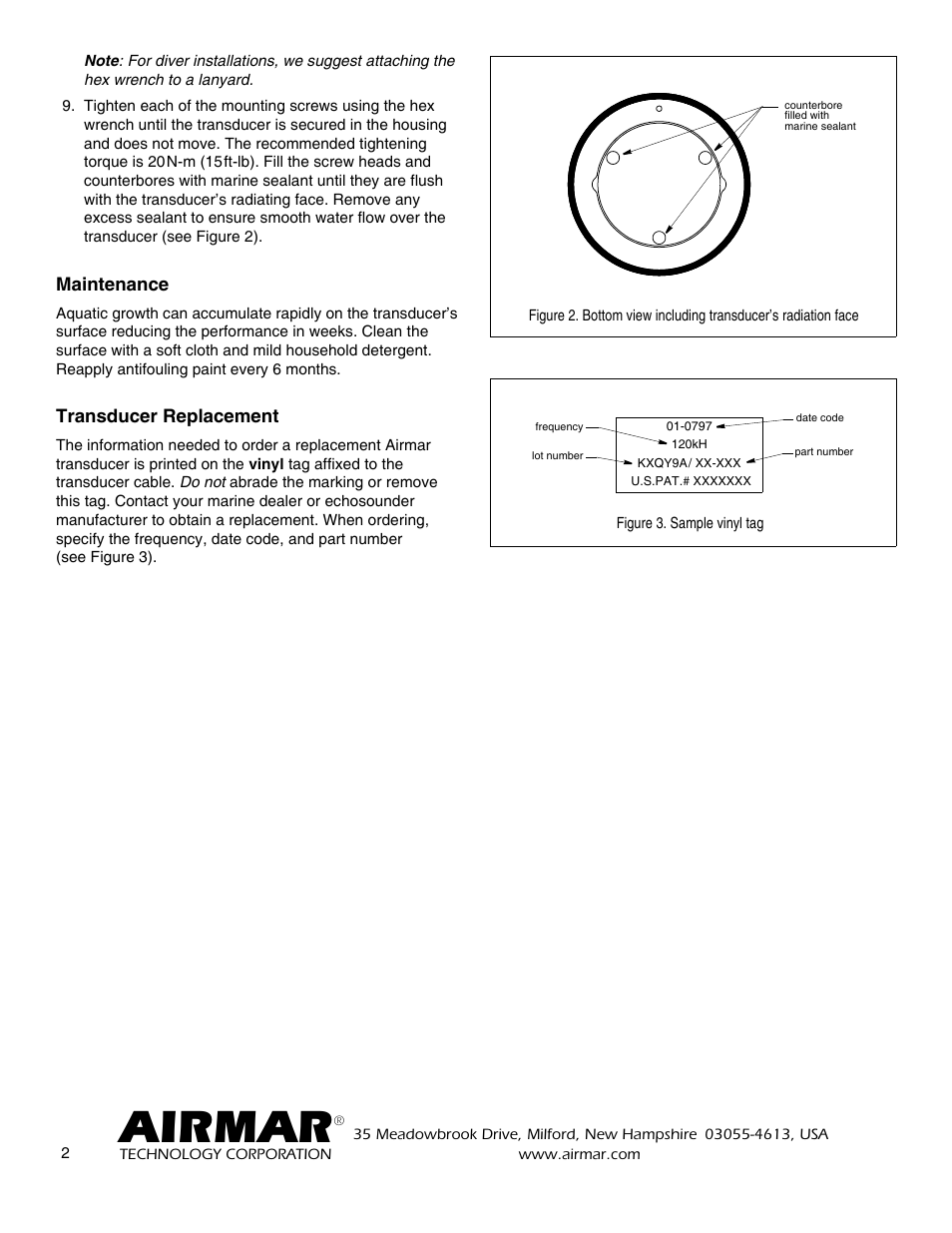 Airmar | Airmar M192—Survey User Manual | Page 2 / 2