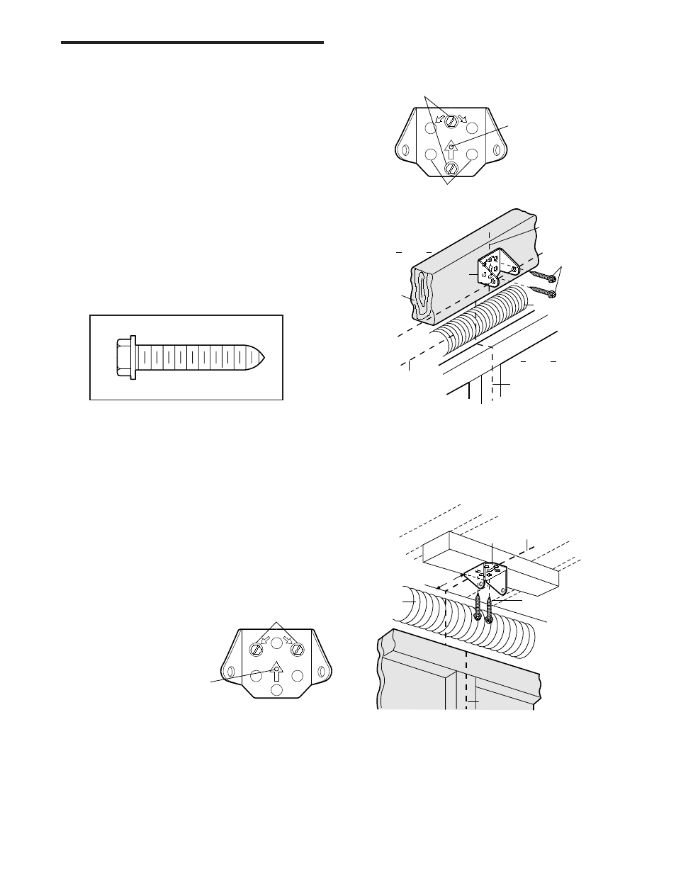 2)install header bracket, Installation step 2, Install the header bracket | Chamberlain 1265-267 1/2 HP User Manual | Page 10 / 36