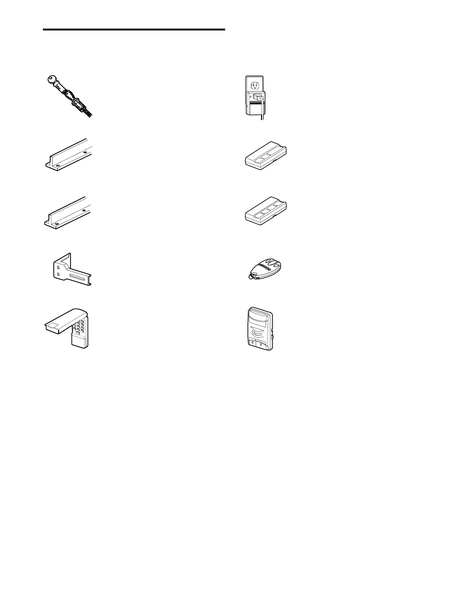 Accessories | Chamberlain 1265-267 1/2 HP User Manual | Page 35 / 36