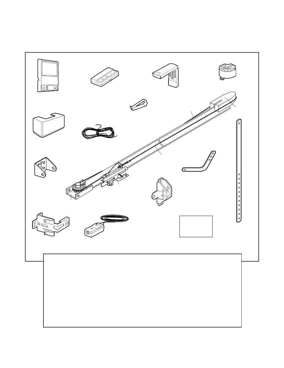 Opener carton inventory, Hardware kits, Carton inventory | Chamberlain 1265-267 1/2 HP User Manual | Page 5 / 36