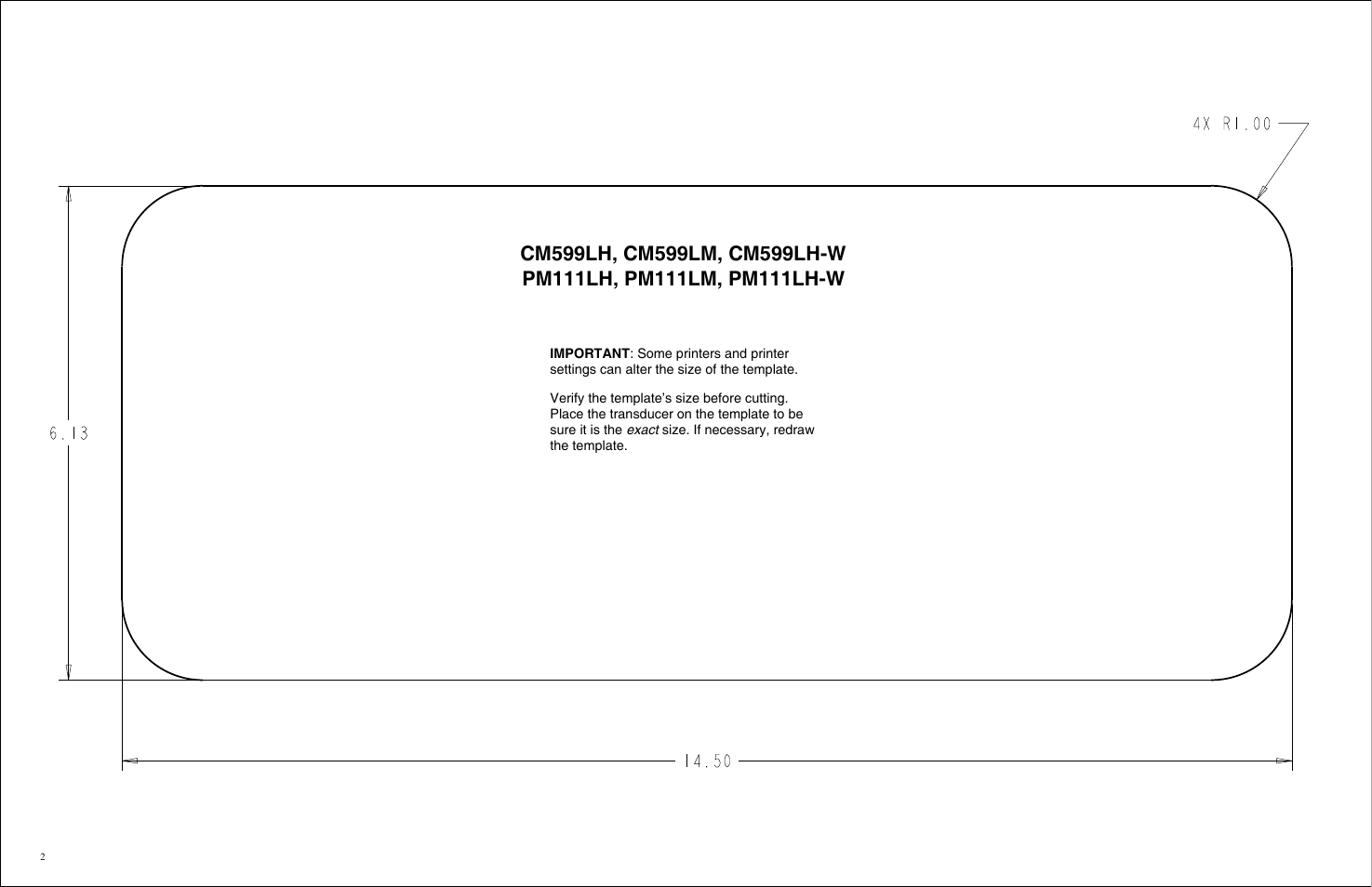 Airmar CM599LH User Manual | Page 2 / 2