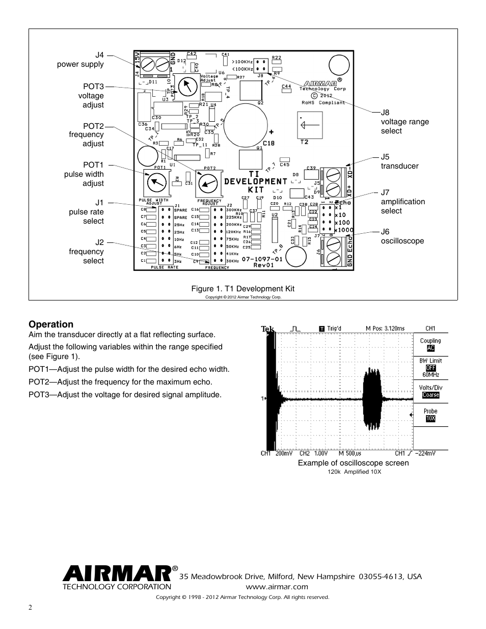 Airmar | Airmar T1 Development Kit for Air Transducers User Manual | Page 2 / 2