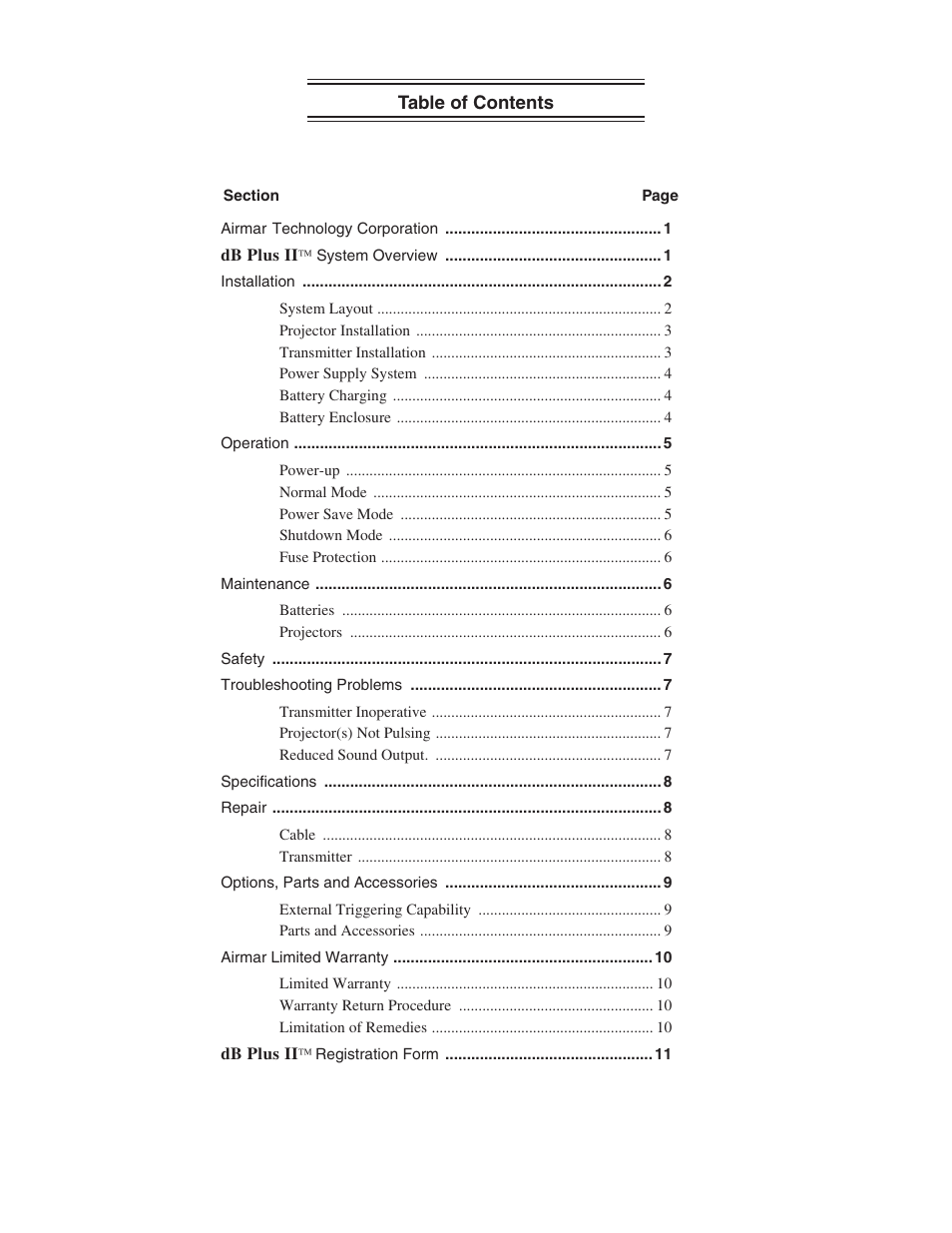 Airmar Acoustic Deterrent System—dB Plus II™ User Manual | Page 2 / 13