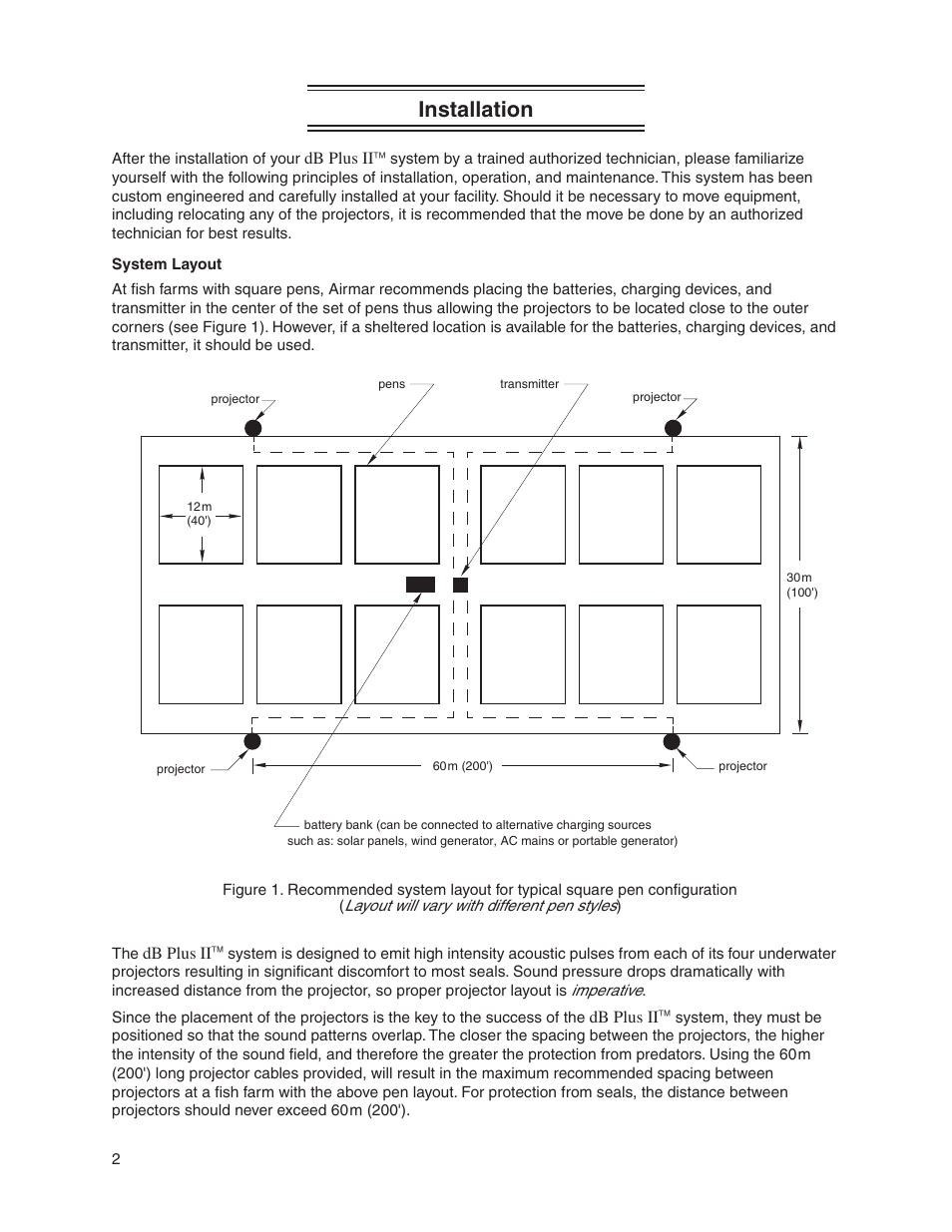 Installation | Airmar Acoustic Deterrent System—dB Plus II™ User Manual | Page 4 / 13