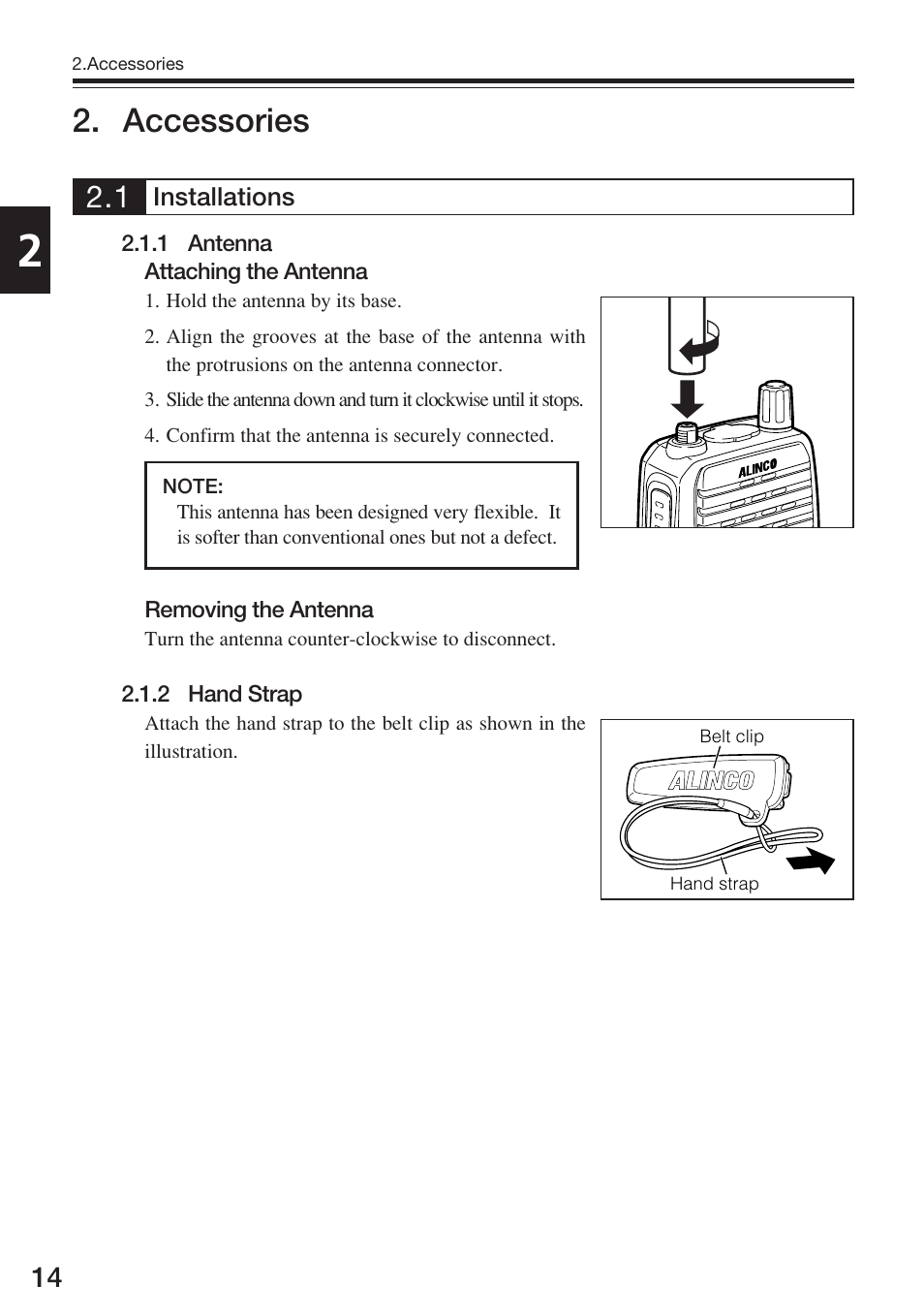 Accessories | Alinco DJ-175 User Manual | Page 14 / 60