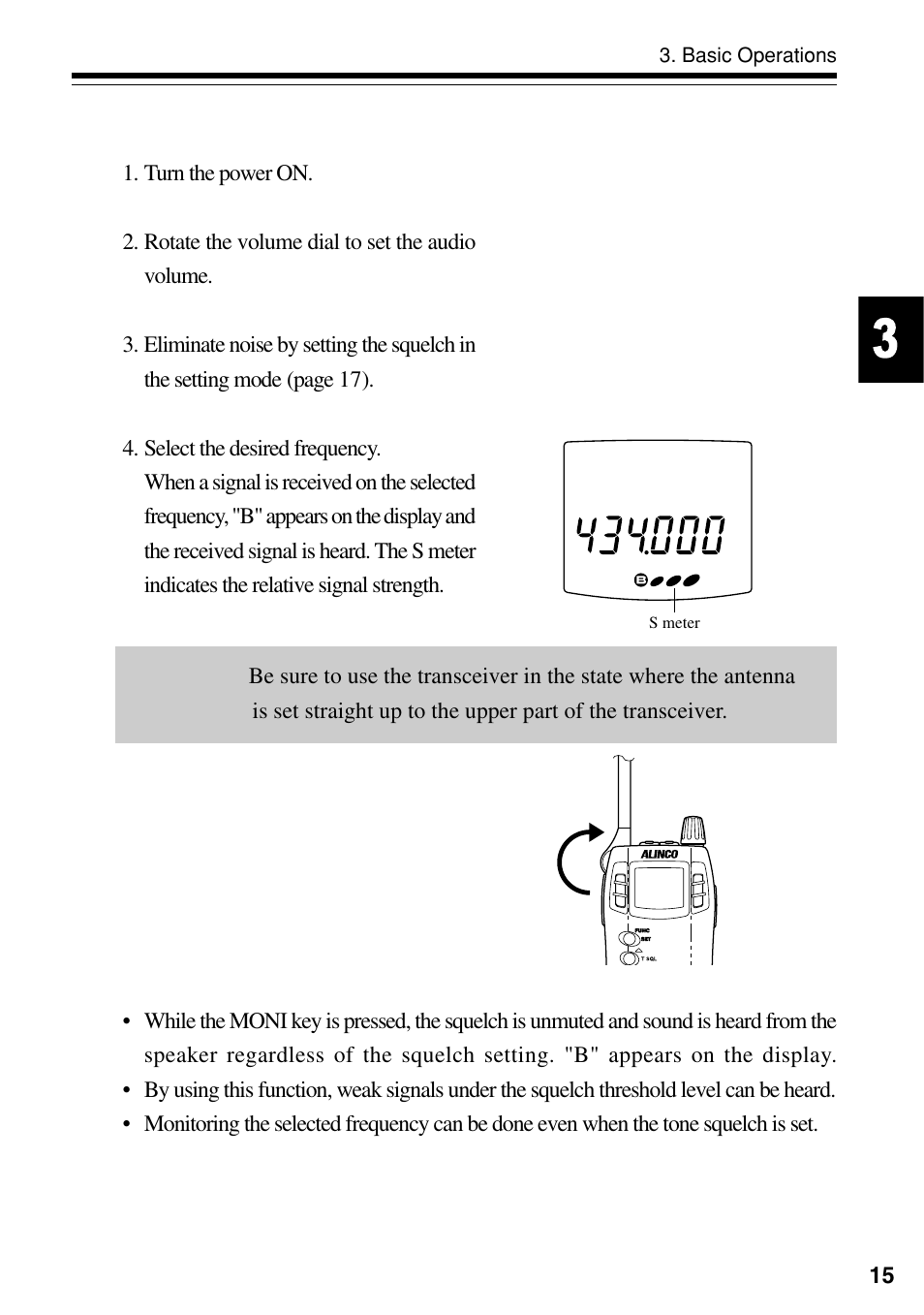 6 receiving | Alinco DJ-S40 User Manual | Page 19 / 44