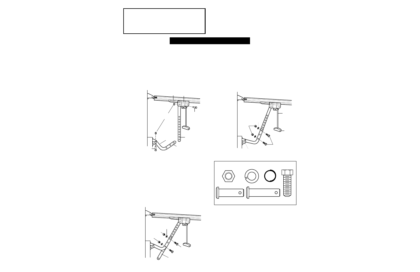 Connect door arm to trolley, Sectional door only, Installation step 13 | Doorarmtrolleysecscrew 6/96, Hole alignment alternative | Chamberlain 2000SDR 1/2 HP User Manual | Page 22 / 36