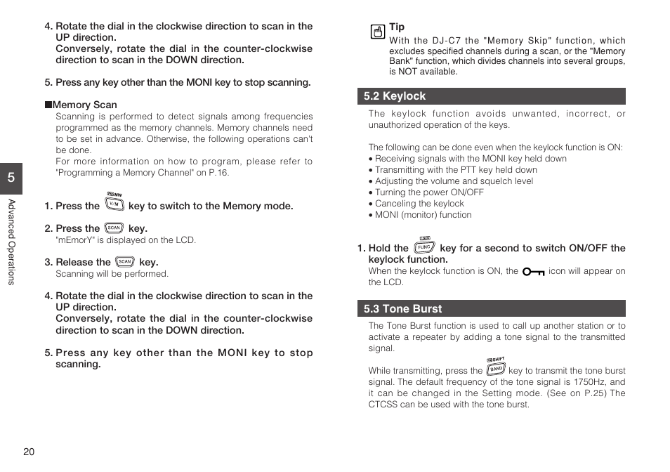 Alinco DJ-C7 User Manual | Page 20 / 34