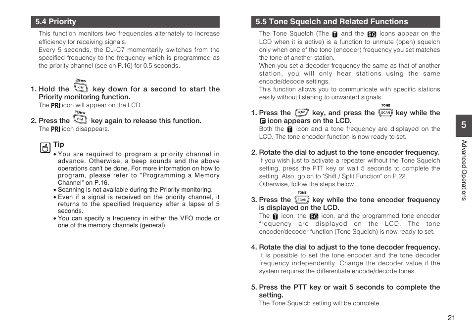 Alinco DJ-C7 User Manual | Page 21 / 34