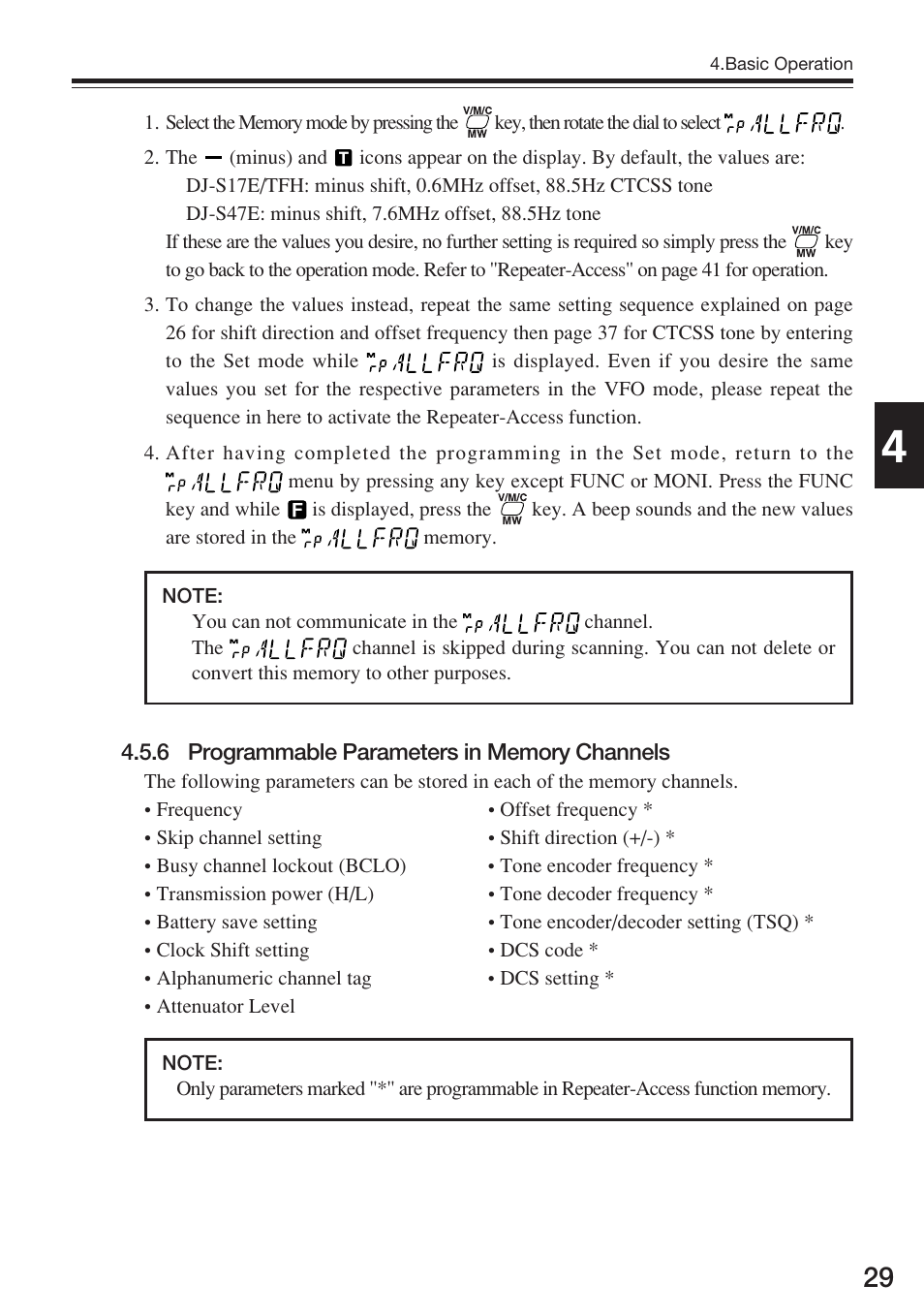 Alinco DJ-S17 User Manual | Page 29 / 66