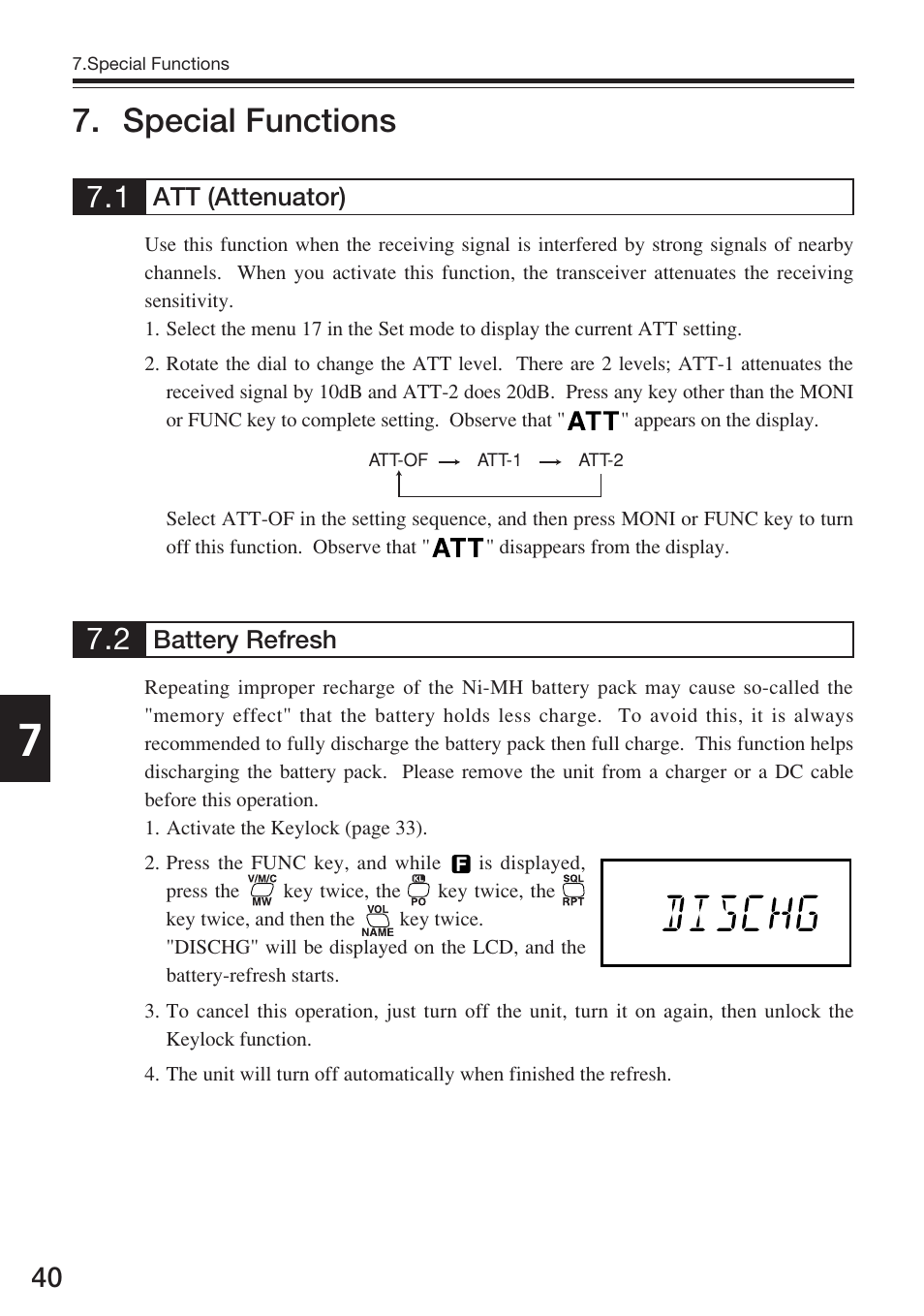 Special functions | Alinco DJ-S17 User Manual | Page 40 / 66