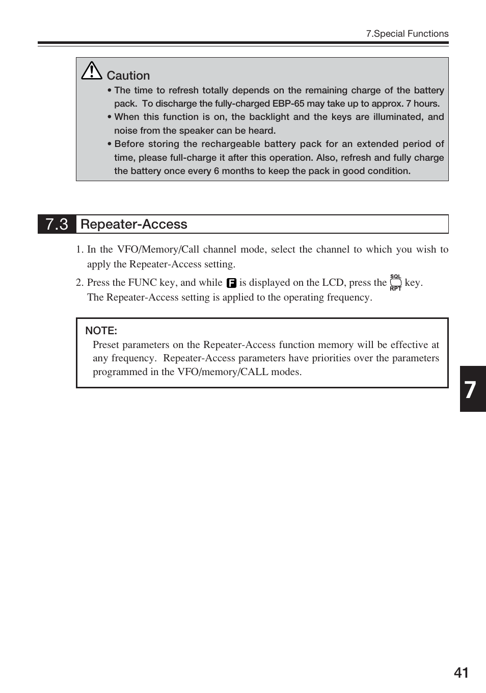 Repeater-access | Alinco DJ-S17 User Manual | Page 41 / 66