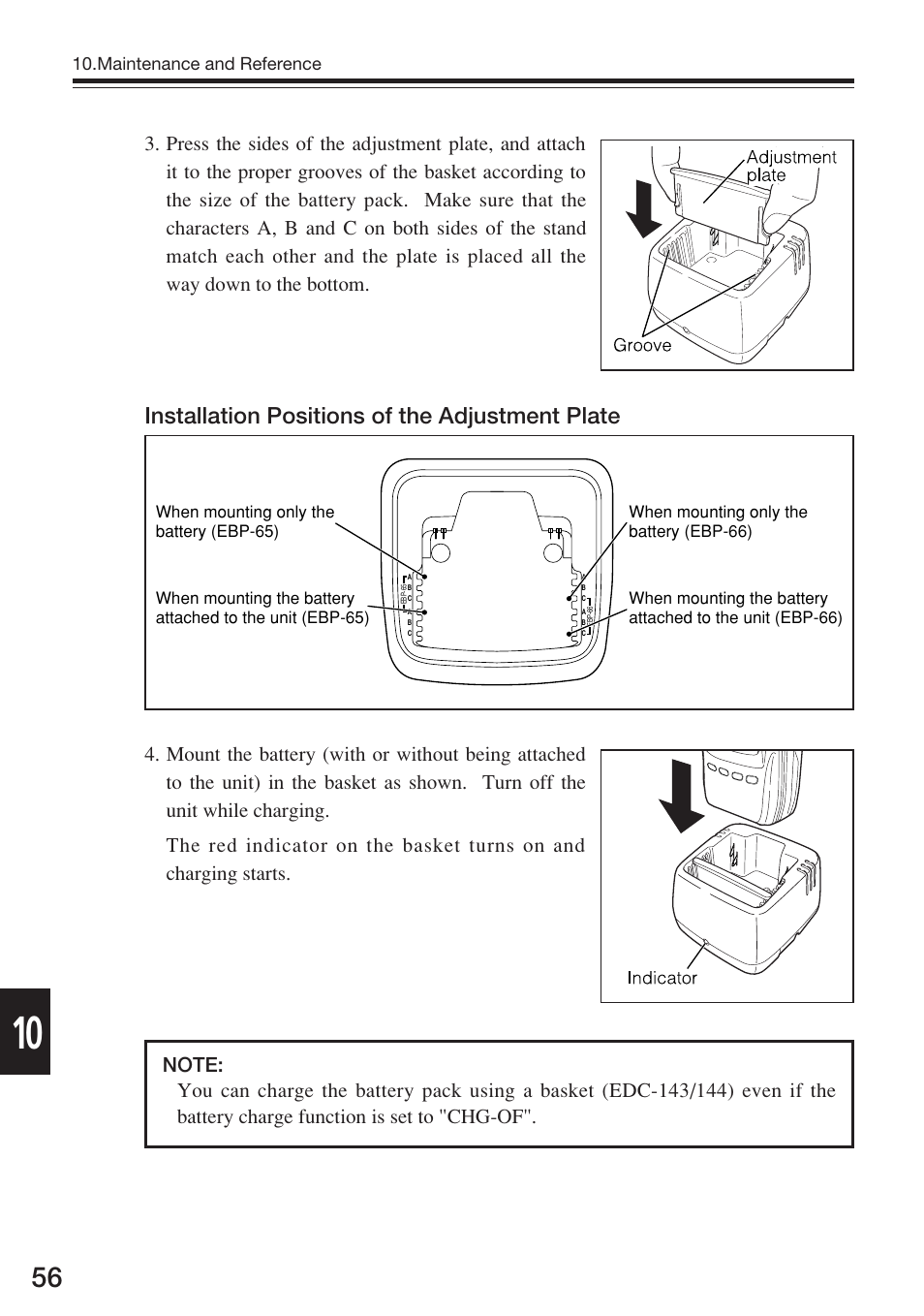Installation positions of the adjustment plate | Alinco DJ-S17 User Manual | Page 56 / 66