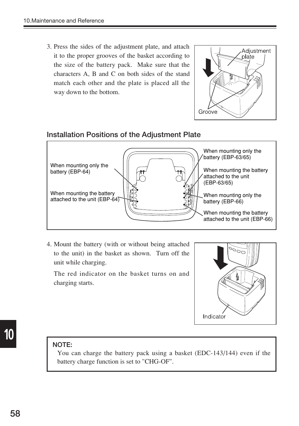 Installation positions of the adjustment plate | Alinco DJ-S17 User Manual | Page 58 / 66