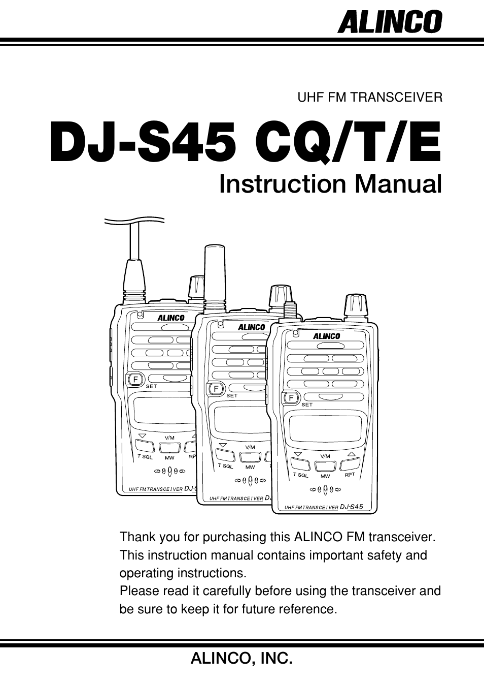 Alinco DJ-S45 User Manual | 48 pages