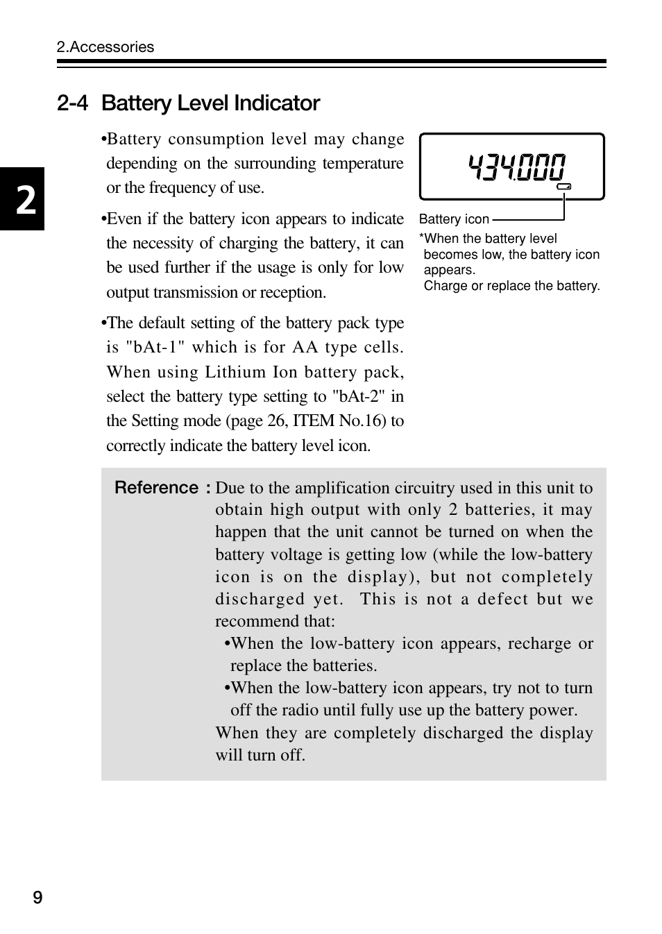 4 battery level indicator | Alinco DJ-S45 User Manual | Page 10 / 48