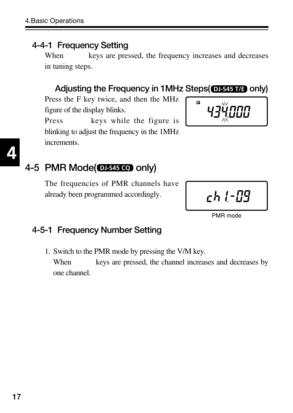 5 pmr mode( only) | Alinco DJ-S45 User Manual | Page 18 / 48