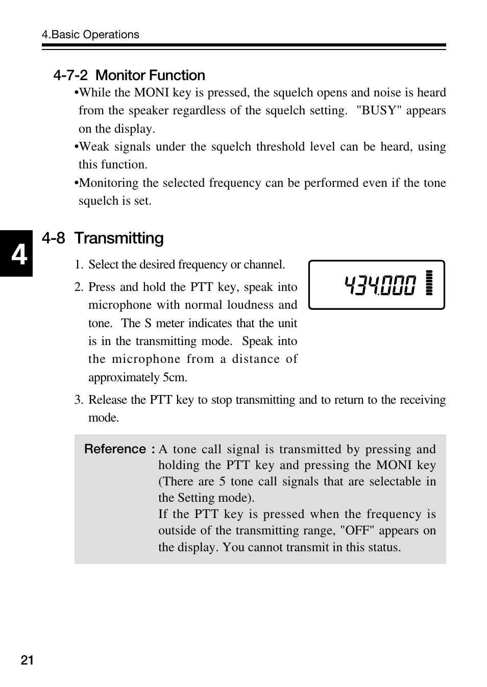 8 transmitting | Alinco DJ-S45 User Manual | Page 22 / 48
