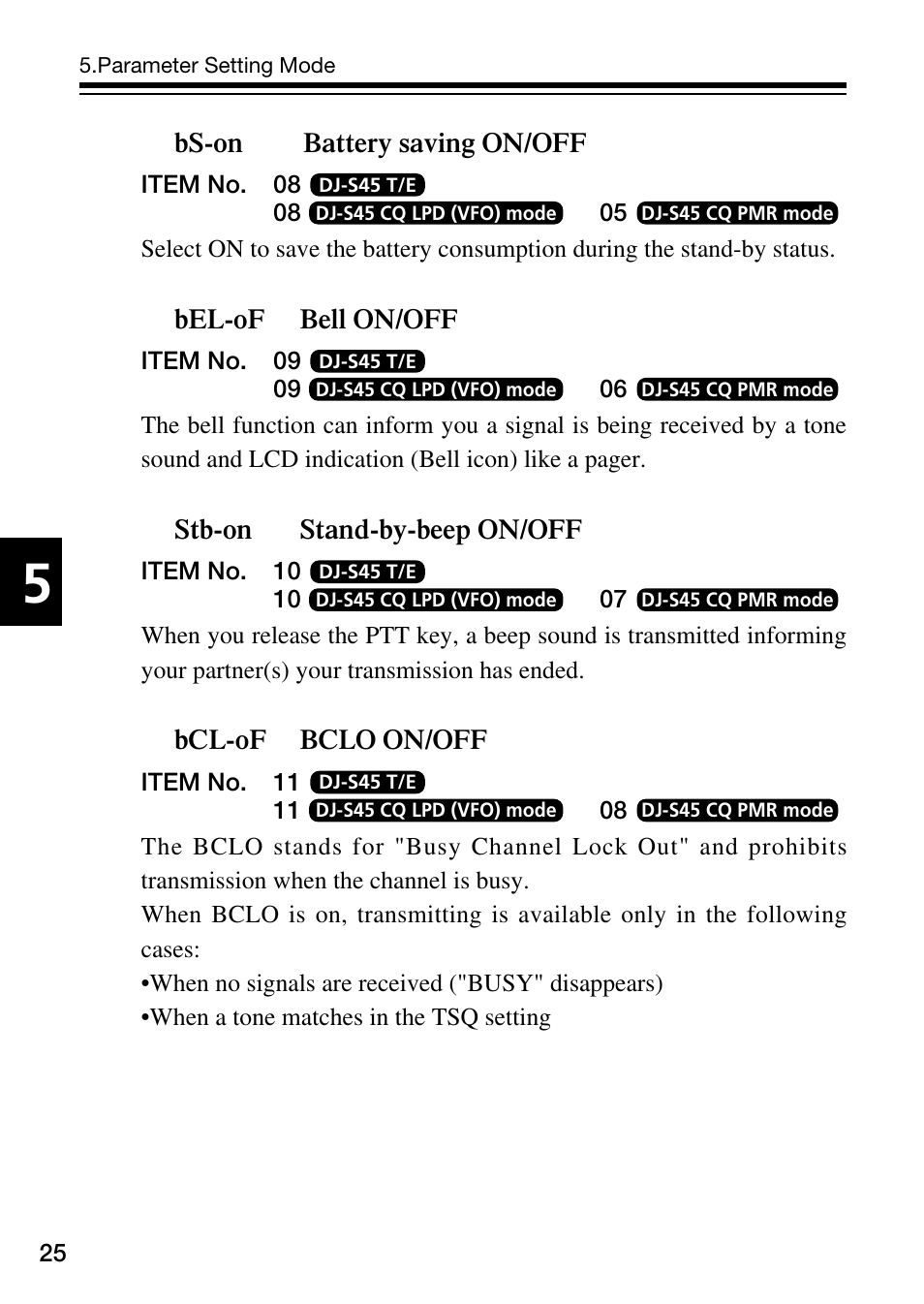 Alinco DJ-S45 User Manual | Page 26 / 48