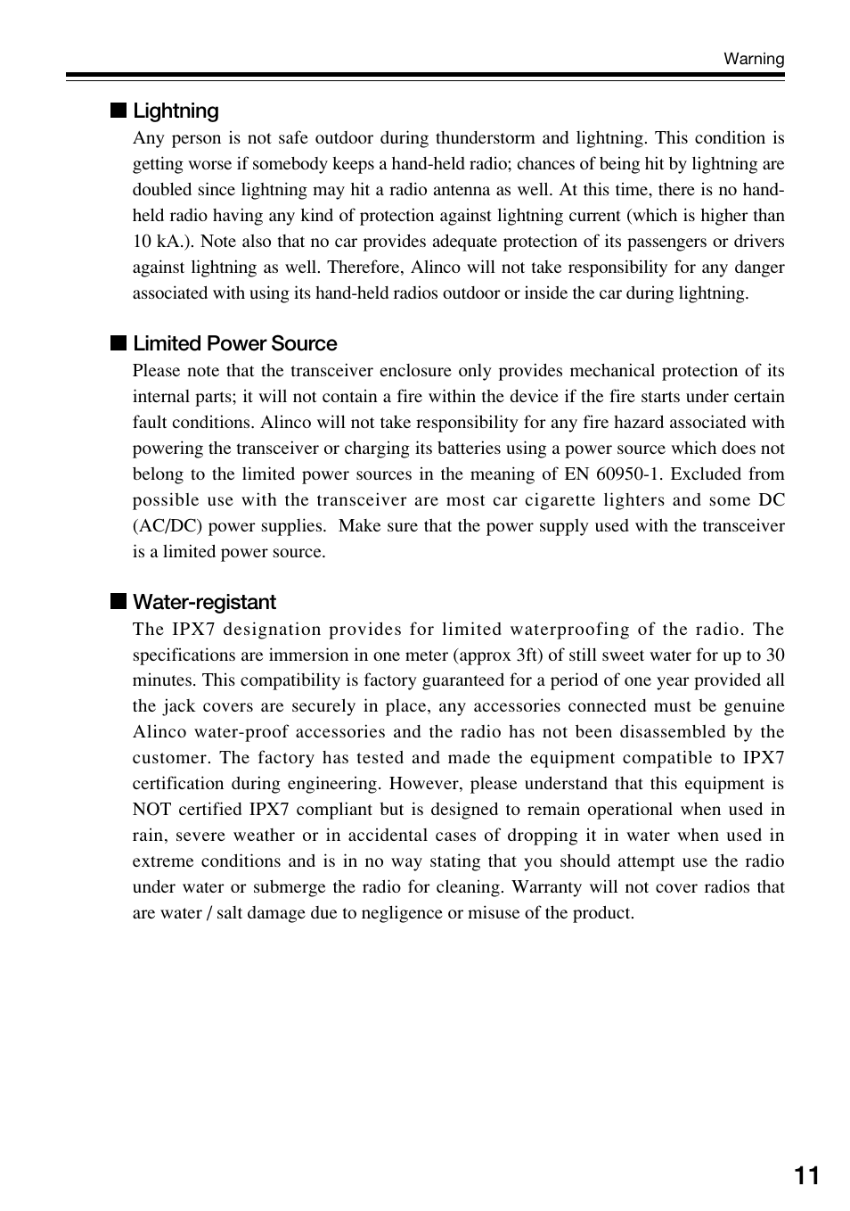 Alinco DJ-V57 User Manual | Page 11 / 72