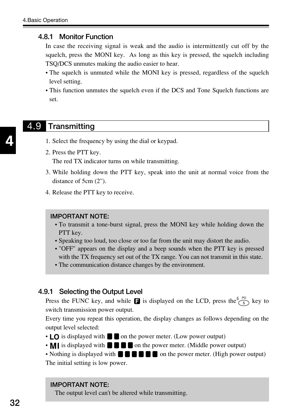 Transmitting | Alinco DJ-V57 User Manual | Page 32 / 72